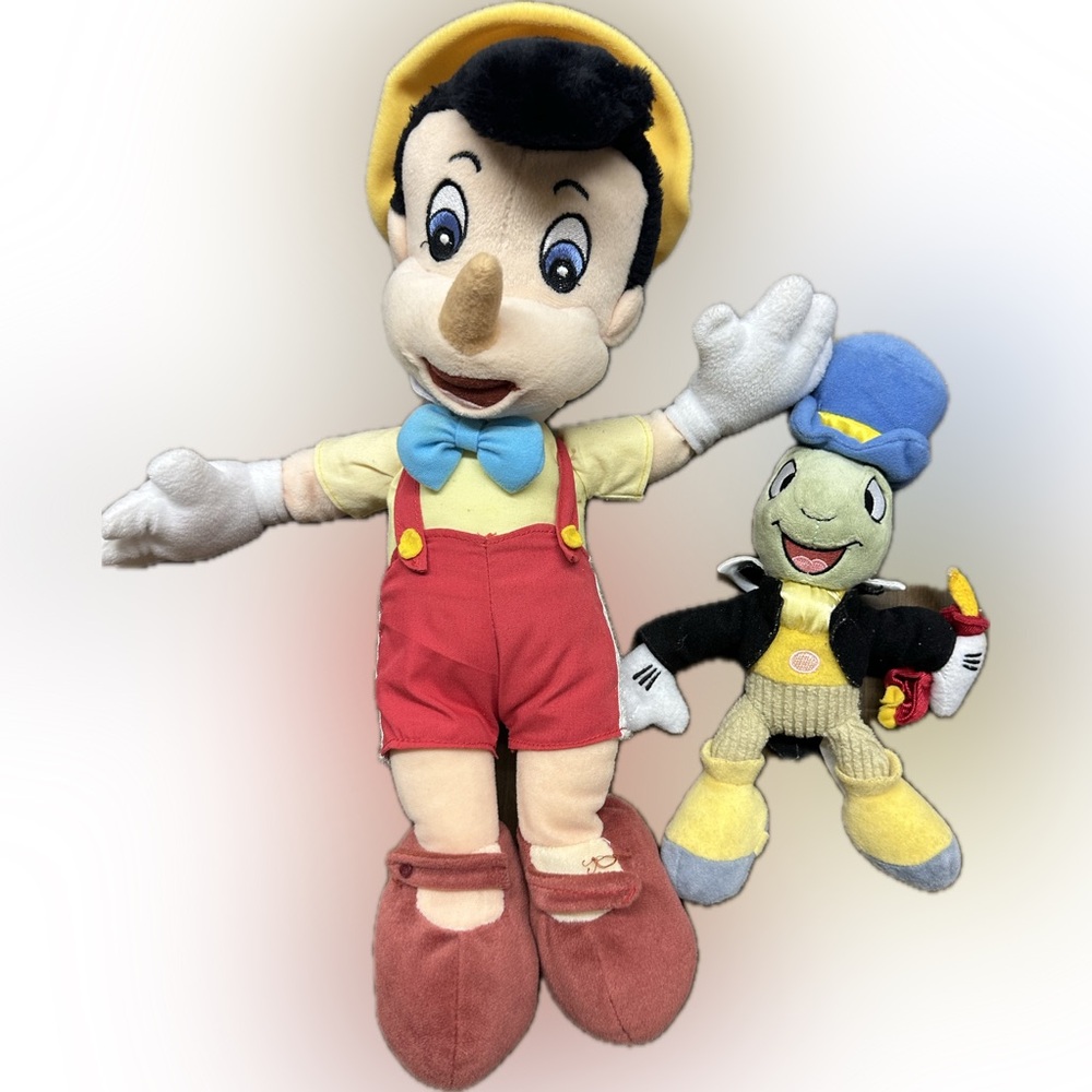 Pinocchio and Jiminy Cricket Plush Doll Set